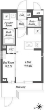 ブランシエスタ用賀 102 間取り図