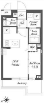 ブランシエスタ用賀 205 間取り図