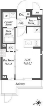ブランシエスタ用賀 302 間取り図