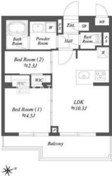 ブランシエスタ用賀 315 間取り図