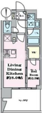 クレストコート東陽町 201 間取り図