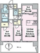 クレストコート東陽町 1405 間取り図