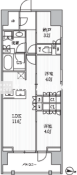 シーズンフラッツ押上フィオーレ 1202 間取り図