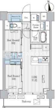 テラ蚕糸の森 207 間取り図