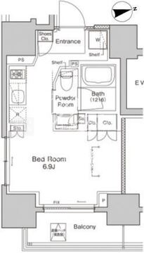 プラウドフラット浅草雷門 702 間取り図