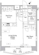 プラウドフラット板橋本町 804 間取り図
