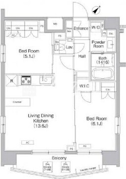 プラウドフラット板橋本町 804 間取り図