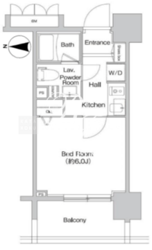 プライムアーバン神楽坂 504 間取り図