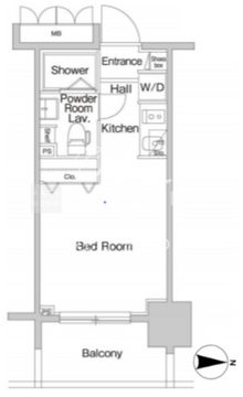 プライムアーバン神楽坂 712 間取り図