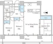 セルリアンホームズ勝どき 1207 間取り図