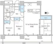 セルリアンホームズ勝どき 1702 間取り図