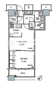 ザ・東京タワーズミッドタワー 606 間取り図