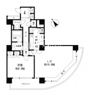 リバーポイントタワー 1308 間取り図