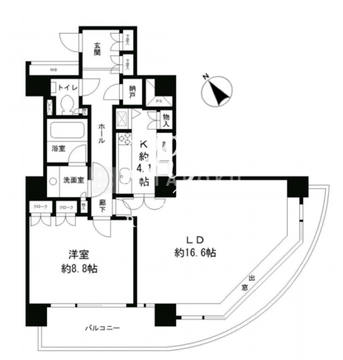 リバーポイントタワー 1308 間取り図