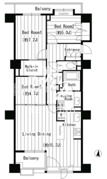 パークサイド・ウイングス 503 間取り図