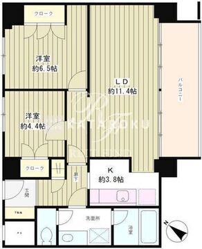 リバー＆タワー 401 間取り図