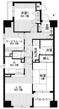 コンフィール日本橋アクアシティ 303 間取り図