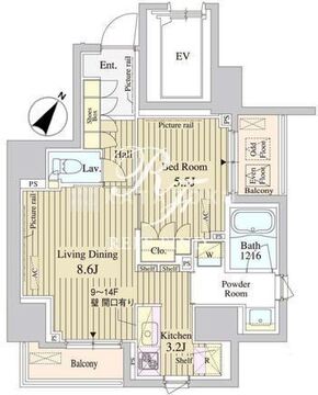 セレサ日本橋堀留町 501 間取り図