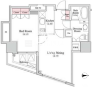 パークキューブ八丁堀 705 間取り図
