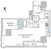 ベルファース芝浦タワー 608 間取り図