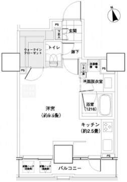 パークキューブ愛宕山タワー 1003 間取り図