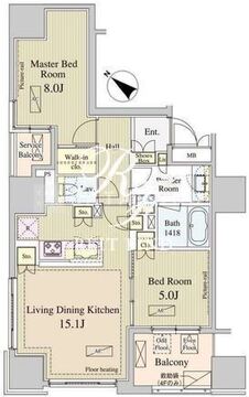 ウェンブリー表参道 901 間取り図