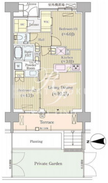 ジオ四谷荒木町 703 間取り図