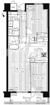 プライムアーバン東中野コート 315 間取り図