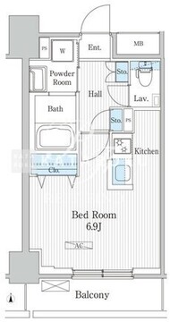 エトワール飯田橋 303 間取り図