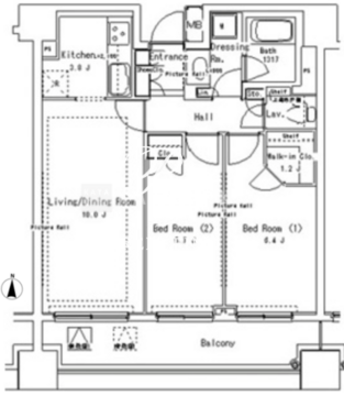 パークアクシス御茶ノ水ステージ 213 間取り図