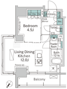 パークアクシス渋谷神山町 1201 間取り図