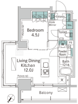 パークアクシス渋谷神山町 1201 間取り図