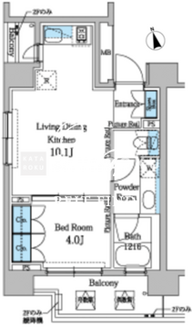 パークアクシス渋谷桜丘 501 間取り図