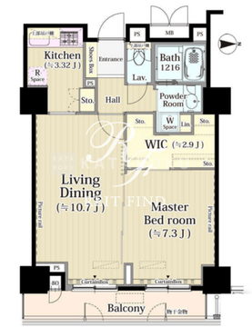 パーク・アヴェニュー神南 802 間取り図