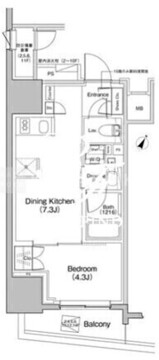 ザ・パークハビオ大森町 1504 間取り図