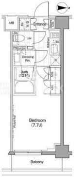 ザ・パークハビオ新宿 612 間取り図