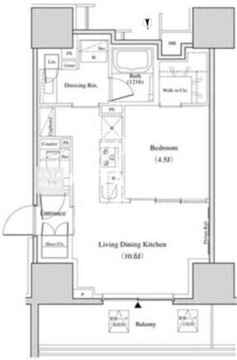 ザ・パークハビオ北千住 1109 間取り図