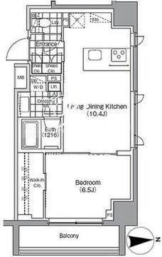 パークハビオ秋葉原エスト 305 間取り図