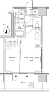 ザ・パークハビオ代々木 303 間取り図
