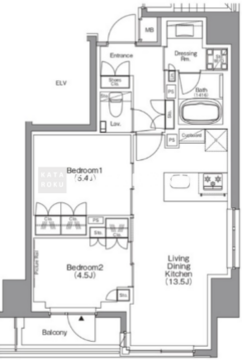 ザ・パークハビオ本所吾妻橋 501 間取り図