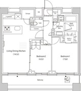 ザ・パークハビオ目黒プレイス 705 間取り図