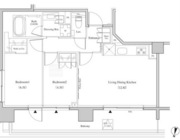 ザ・パークハビオ代々木 703 間取り図 ?>