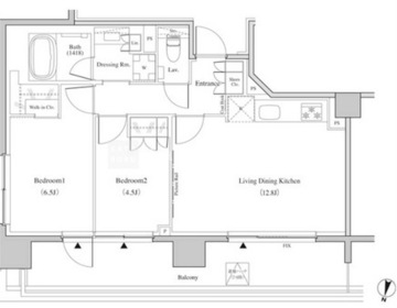 ザ・パークハビオ代々木 703 間取り図
