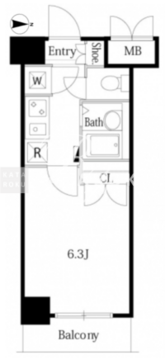 ラサンテ広尾 617 間取り図