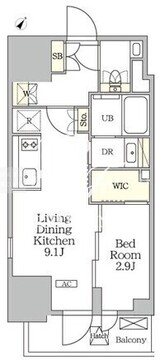 ザ・パークハビオ大森山王 801 間取り図