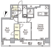 ジオエント白金台 1303 間取り図