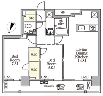 ジオエント白金台 1303 間取り図