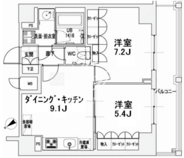 エスティメゾン王子 1303 間取り図