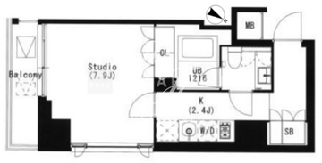 品川イースト 1205 間取り図