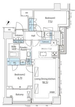 パークコート千代田一番町 1201 間取り図